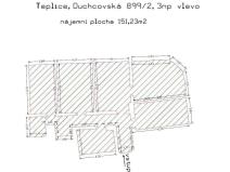 Pronájem kanceláře, Teplice, 151 m2