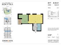 Prodej bytu 2+kk, Praha - Vysočany, Oktábcových, 54 m2