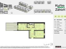 Prodej bytu 2+1, Kuřim, Pazourková, 52 m2