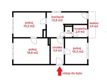 Prodej bytu 3+1, Planá nad Lužnicí, 65 m2