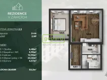 Prodej bytu 2+kk, Praha - Bohnice, V Zámcích, 53 m2