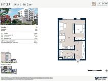 Prodej bytu 1+kk, Praha - Holešovice, Jateční, 46 m2