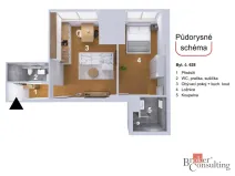 Prodej bytu 2+kk, Praha - Libeň, Heydukova, 53 m2