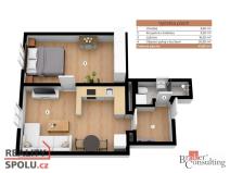 Pronájem bytu 2+kk, Praha - Libeň, U svobodárny, 44 m2