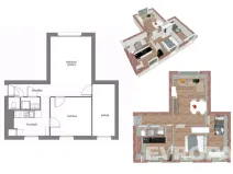 Prodej bytu 3+1, Semily - Podmoklice, Luční, 61 m2