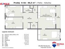 Prodej bytu 4+kk, Praha - Kobylisy, Pohnertova, 86 m2