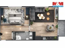 Prodej bytu 2+kk, Žleby, 63 m2