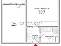 Pronájem bytu 2+kk, České Budějovice, Studentská, 45 m2