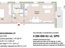 Prodej bytu 2+kk, Liberec, Vojanova, 47 m2