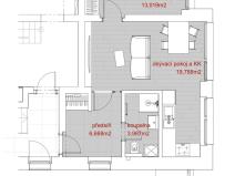 Pronájem bytu 2+kk, Praha - Dejvice, Pokojná, 44 m2