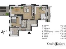 Pronájem bytu 3+kk, Praha - Nusle, Čiklova, 117 m2