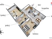 Prodej bytu 3+1, Chomutov, Borová, 63 m2