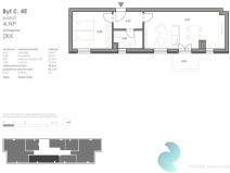 Prodej bytu 2+kk, České Budějovice - České Budějovice 5, 45 m2