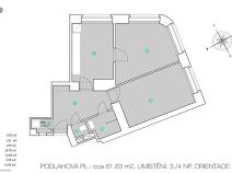 Pronájem bytu 2+1, Hradec Králové, Šimkova, 62 m2