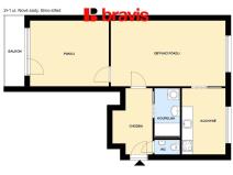 Pronájem bytu 2+1, Brno, Nové sady, 56 m2