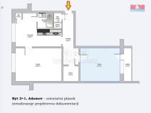 Prodej bytu 2+1, Adamov, Petra Jilemnického, 56 m2