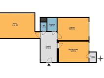 Pronájem bytu 3+kk, Praha - Podolí, Brabcova, 61 m2