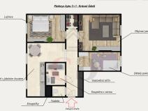 Prodej bytu 3+1, Krásné Údolí, 81 m2