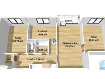 Prodej bytu 3+1, Stříbro, Brožíkova, 57 m2