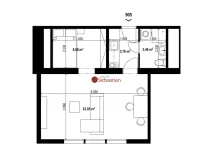 Pronájem bytu 1+1, Teplice - Trnovany, Antonína Sochora, 36 m2