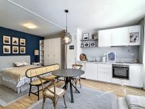 Pronájem bytu 1+kk, Karlín, 40 m2