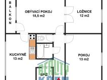 Prodej bytu 3+1, Středokluky, Lidická, 74 m2