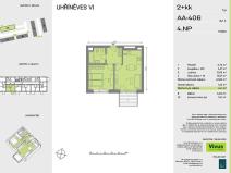 Prodej bytu 2+kk, Praha - Uhříněves, 46 m2