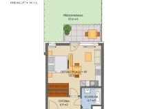 Prodej bytu 1+kk, Praha - Hlubočepy, náměstí Olgy Scheinpflugové, 39 m2