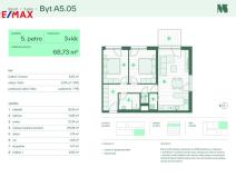 Prodej bytu 3+kk, Zlín, Tyršova, 68 m2