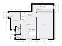 Pronájem bytu 2+kk, Teplice, Alejní, 44 m2