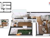 Pronájem bytu 1+1, Slaný, Komenského náměstí, 47 m2