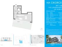 Prodej bytu 1+kk, Praha - Modřany, Na Cikorce, 34 m2