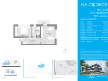 Prodej bytu 2+kk, Praha - Modřany, Na Cikorce, 44 m2