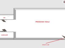 Pronájem obchodního prostoru, Hodonín, Dolní Valy, 300 m2