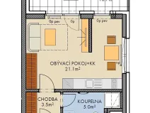Prodej bytu 1+kk, Praha - Ruzyně, Stočesova, 31 m2