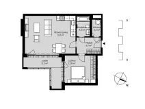 Prodej bytu 2+kk, Praha - Radlice, Výmolova, 59 m2