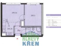 Pronájem bytu 2+kk, Horoměřice, Žižkova, 37 m2