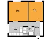 Pronájem bytu 2+1, Praha - Hlubočepy, Voskovcova, 48 m2