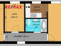 Pronájem bytu 3+kk, Chlumec nad Cidlinou, Rooseveltova, 58 m2