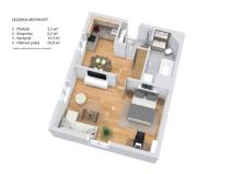 Prodej bytu 2+kk, Červené Pečky, V Cihelně, 48 m2