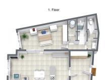 Pronájem bytu 2+kk, Litomyšl - Litomyšl-Město, Braunerovo nám., 68 m2
