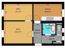 Prodej bytu 2+1, Přelouč, Kladenská, 45 m2