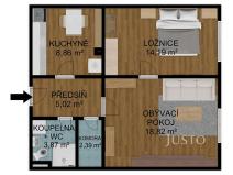 Prodej bytu 2+1, Písek, Budějovická, 53 m2