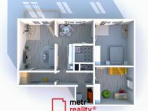 Prodej bytu 3+1, Uničov, Nemocniční, 72 m2