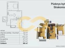 Prodej bytu 3+kk, Strakonice, Tržní, 62 m2