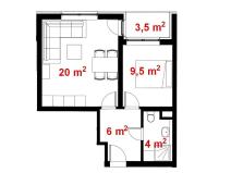 Prodej bytu 2+kk, Hranice, Jiřího z Poděbrad, 39 m2