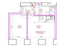 Pronájem bytu 2+kk, Brno, Kounicova, 34 m2