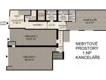 Pronájem ordinace, Písek - Vnitřní Město, Havlíčkovo nám., 47 m2