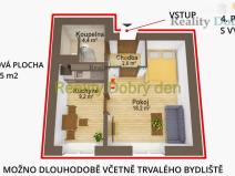 Pronájem bytu 1+1, Opava, Černá, 34 m2
