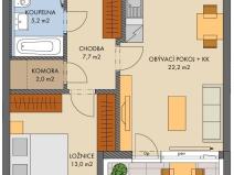 Prodej bytu 2+kk, Praha, náměstí Olgy Scheinpflugové, 52 m2